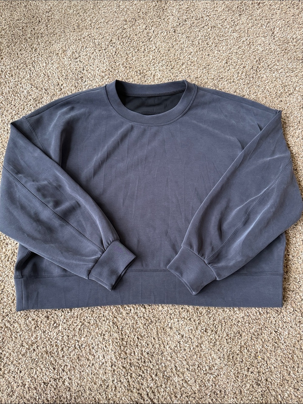 lululemon athletica Women's Navy Charcoal Crewneck Sweatshirt